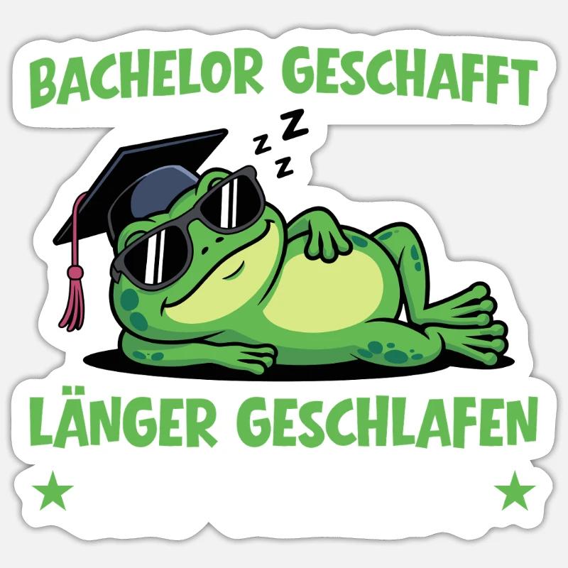 Licence terminée - A dormi plus longtemps qu’appris Sticker taille S (10 x 10 cm)