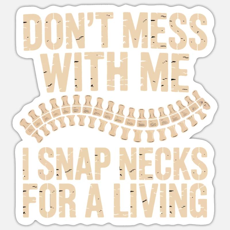 Dont Mess With Me Zip Neck - Sticker Größe S (10 x 10 cm) - Mattweiß