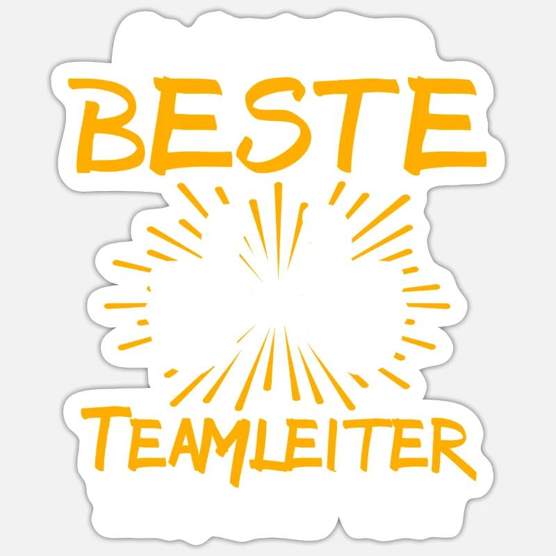 Idée cadeau de chef d’équipe - Sticker taille S (10 x 10 cm) - blanc mat