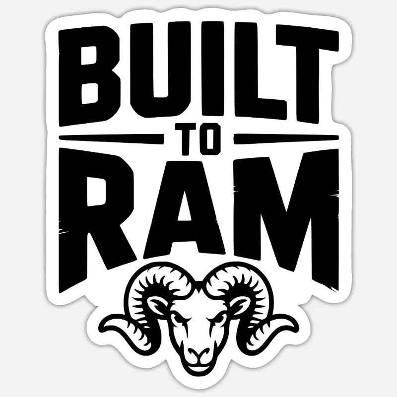Construit sur Ram - Sticker taille S (10 x 10 cm) - blanc mat
