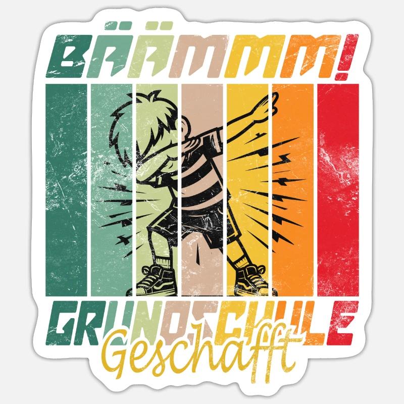 Elementary school managed, school child, gift idea Sticker size S (10 x 10 cm)