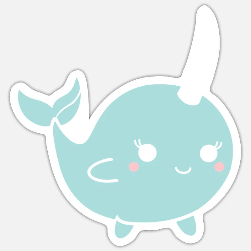 narval Sticker taille S (10 x 10 cm)