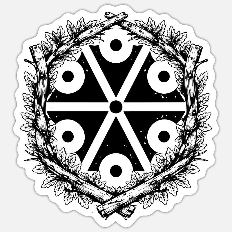 Perun Symbol Slavic Thunder God - Sticker size S (10 x 10 cm) - white matte