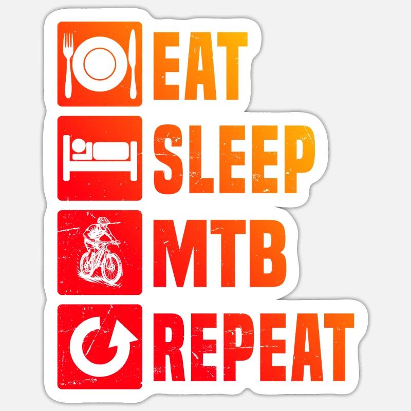 Œuvres modernes de VTT - Sticker taille S (10 x 10 cm) - blanc mat
