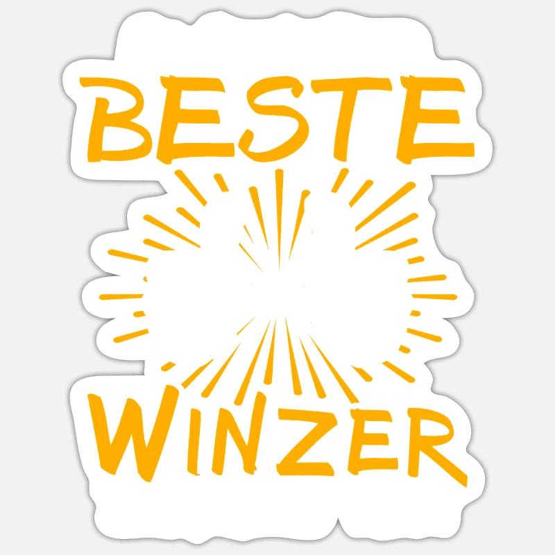 Winemaker Gift Idea - Sticker size S (10 x 10 cm) - white matte