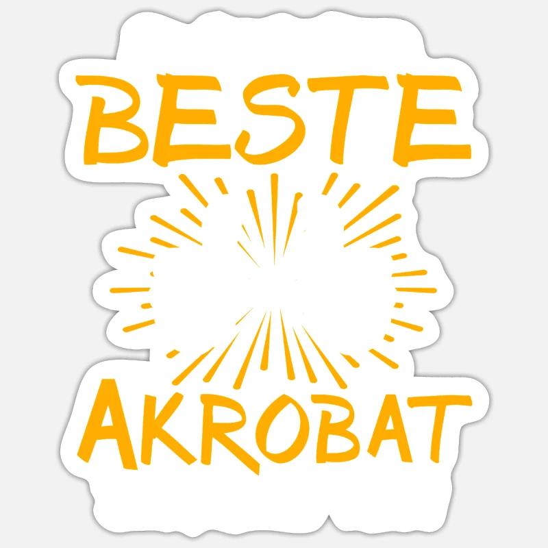 Akrobat Geschenkidee Sticker Größe S (10 x 10 cm)