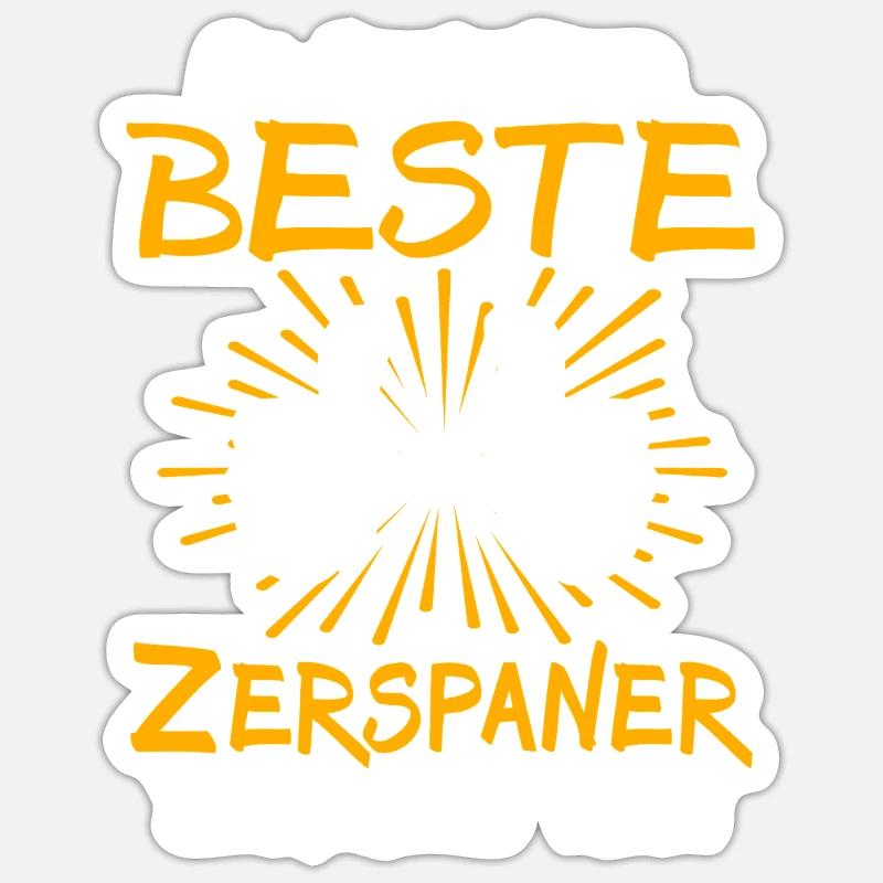 Zerspaner Geschenkidee - Sticker Größe S (10 x 10 cm) - Mattweiß