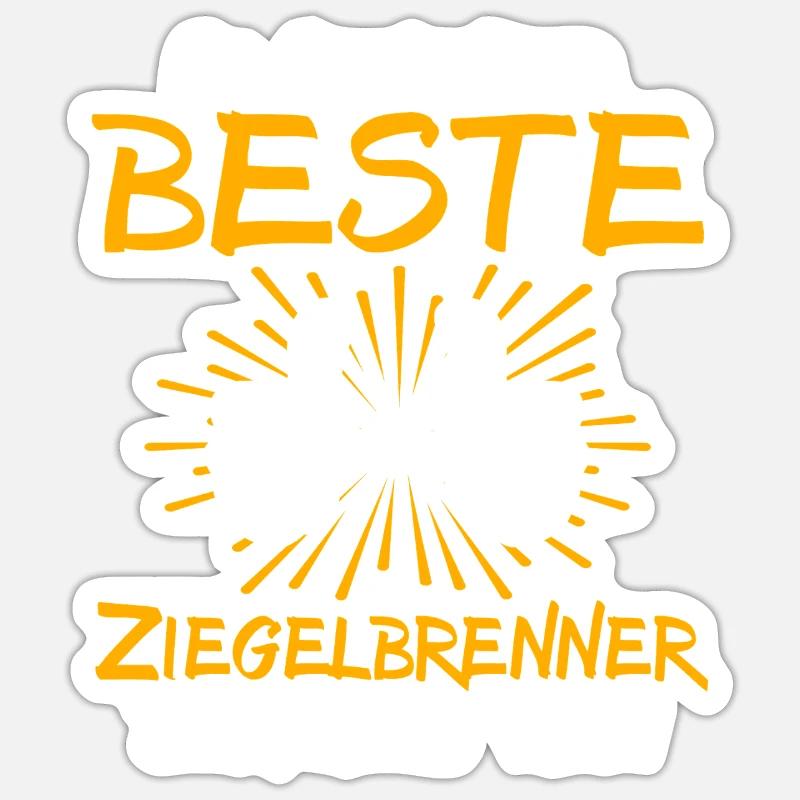 Idée cadeau Brick Burner - Sticker taille S (10 x 10 cm) - blanc mat