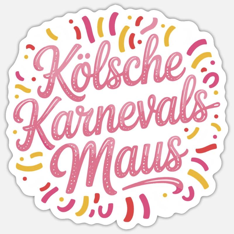 Kölsche Karnevalsmaus Karneval Köln Kölner Maus Sticker Größe S (10 x 10 cm)