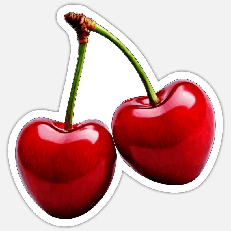 Cherries - Sticker size S (10 x 10 cm) - white matte