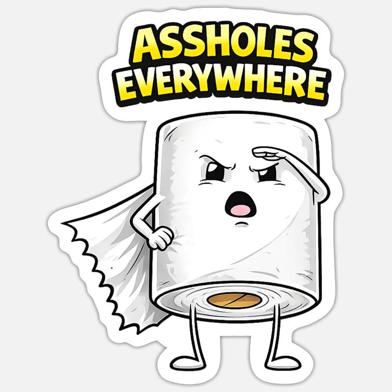 Connards partout : design de comics Sticker taille S (10 x 10 cm)