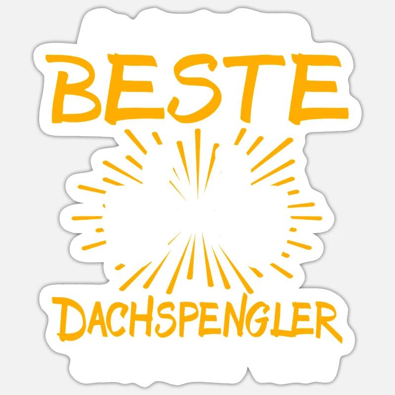Dachspengler Geschenkidee - Sticker Größe S (10 x 10 cm) - Mattweiß