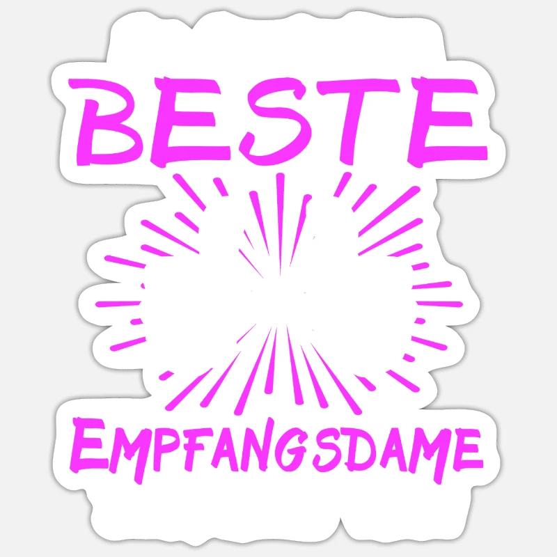 Receptionist Saying Sticker size S (10 x 10 cm)