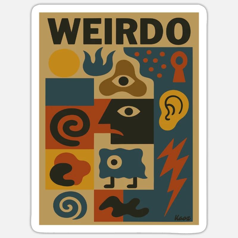 Weirdo Kaleidoscope Pattern Sticker size S (10 x 10 cm)