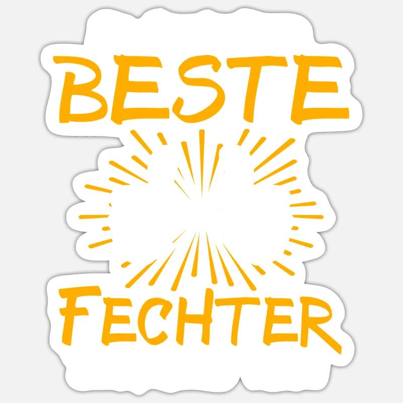 Fechter Geschenkidee Sticker Größe S (10 x 10 cm)