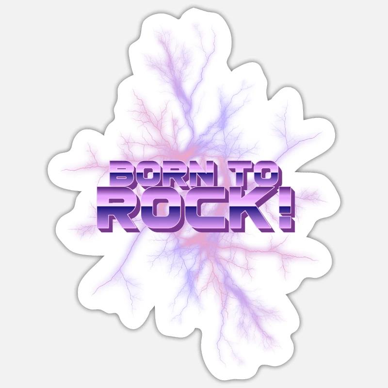 Born to Rock Neon Eis-Splash - Sticker size S (10 x 10 cm) - white matte