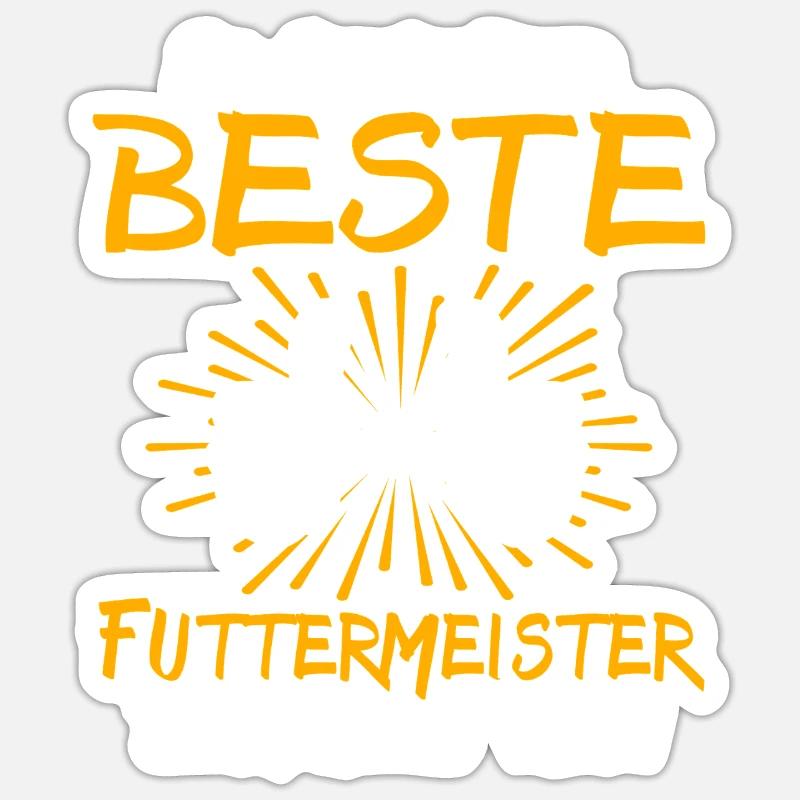 Futtermeister Geschenkidee - Sticker Größe S (10 x 10 cm) - Mattweiß