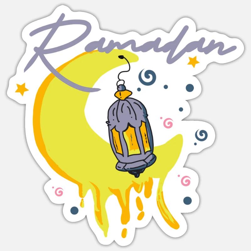 Ramadan  - Sticker Größe S (10 x 10 cm) - Mattweiß
