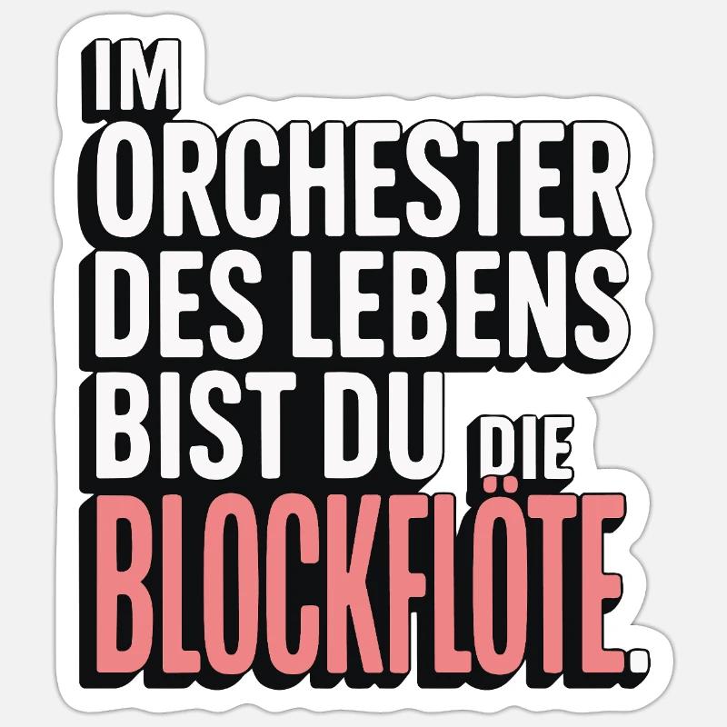 Conception de flûtes à bec de l’Orchestre de la Vie Sticker taille S (10 x 10 cm)