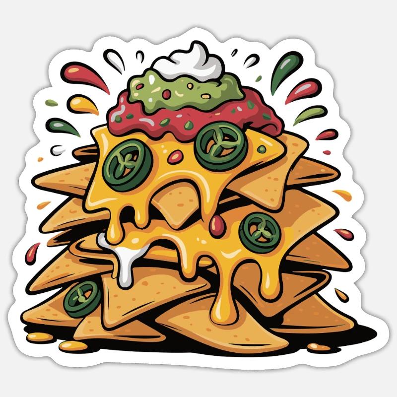NACHO cheese - Sticker size S (10 x 10 cm) - white matte