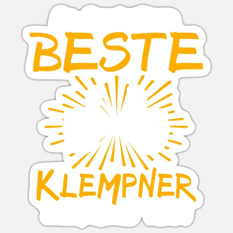 Plumber Gift Idea - Sticker size S (10 x 10 cm) - white matte