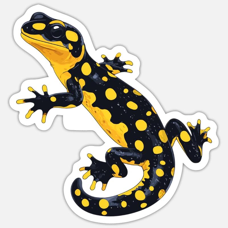 Fire Salamander Salamander - Sticker size S (10 x 10 cm) - white matte