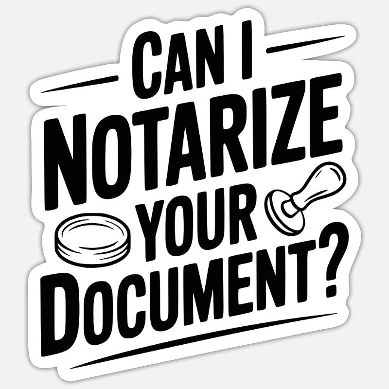 Puis-je notarier votre document ? - Sticker taille S (10 x 10 cm) - blanc mat