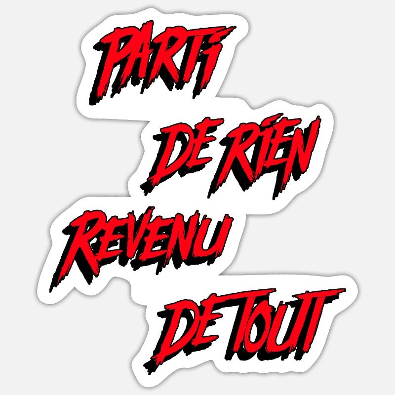 STARTING FROM NOTHING, COMING BACK FROM EVERYTHING! - Sticker size S (10 x 10 cm) - white matte