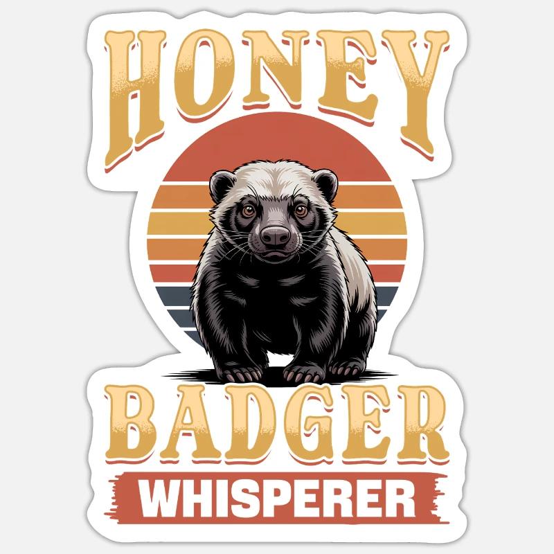 Funny Honey Badger Sticker size S (10 x 10 cm)