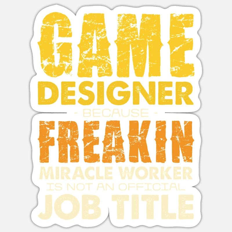 Game Designer Wunderwerker - Sticker size S (10 x 10 cm) - white matte