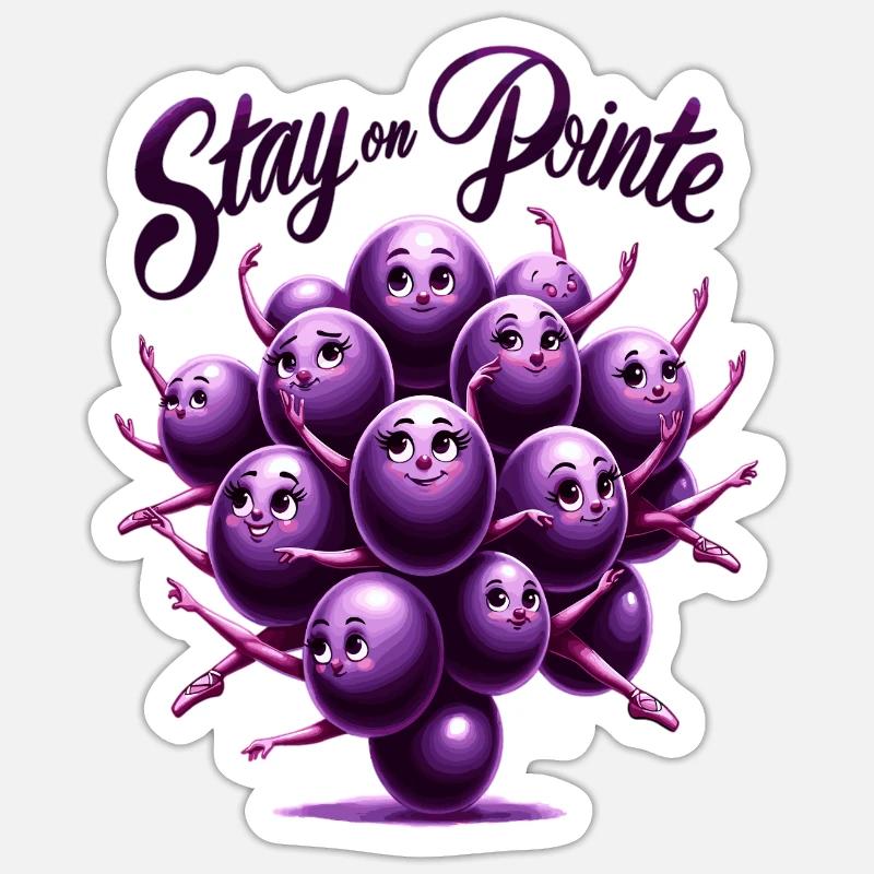 Pointe Grapes Dream - Sticker size S (10 x 10 cm) - white matte