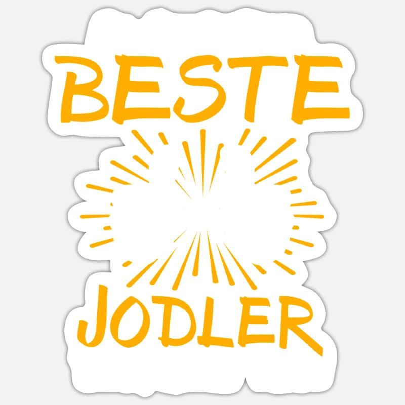 Yodelling Gift Idea - Sticker size S (10 x 10 cm) - white matte