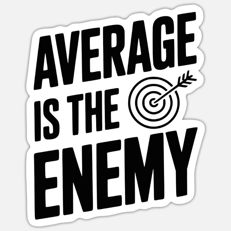 Durchschnittlich ist der Feind Sticker Größe S (10 x 10 cm)