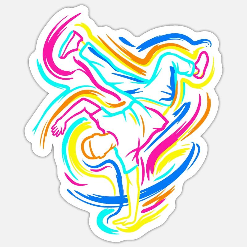 Breakdance - Sticker Größe S (10 x 10 cm) - Mattweiß
