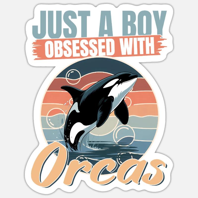 Funny Orca - Sticker size S (10 x 10 cm) - white matte