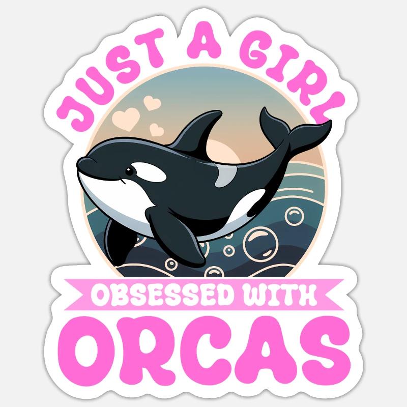 Funny Orca - Sticker size S (10 x 10 cm) - white matte