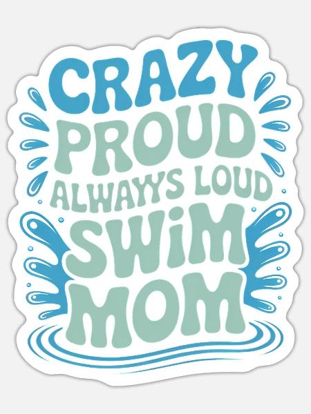 Schwimmen Sprüche Lustiges Schwimmen Geschenk - Sticker Größe S (10 x 10 cm) - Mattweiß