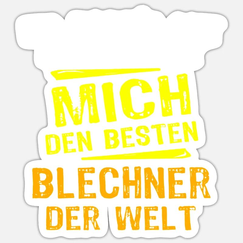 Don Blechner - Sticker taille S (10 x 10 cm) - blanc mat