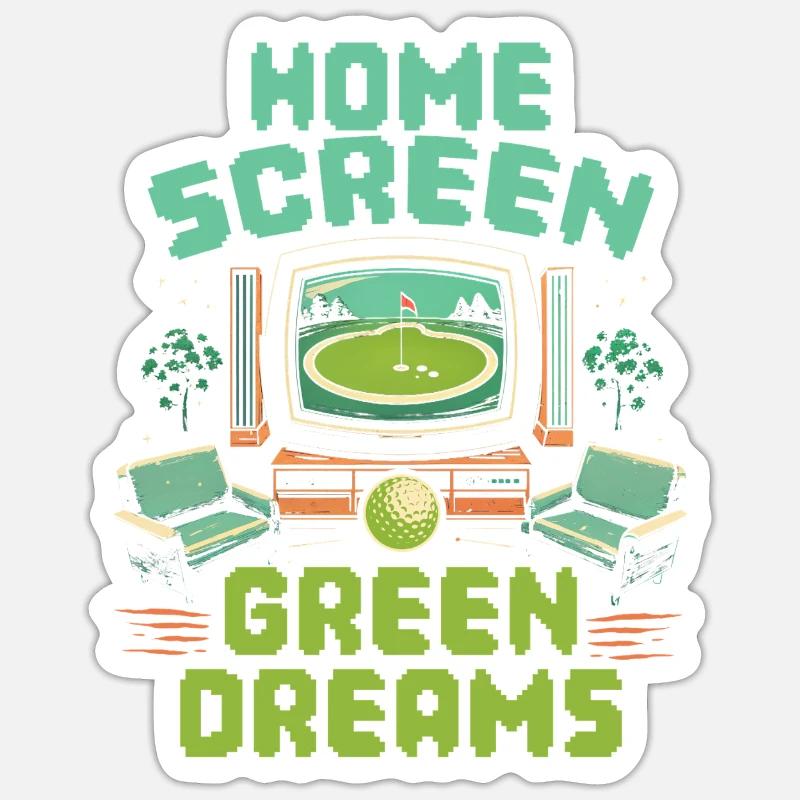 Golf simulator Sticker size S (10 x 10 cm)