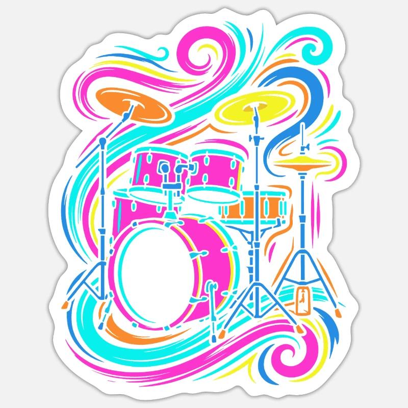 percussion Sticker taille S (10 x 10 cm)