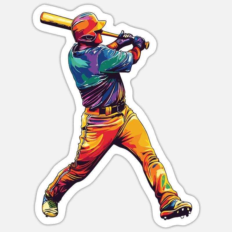 Grève du baseball - Sticker taille S (10 x 10 cm) - blanc mat