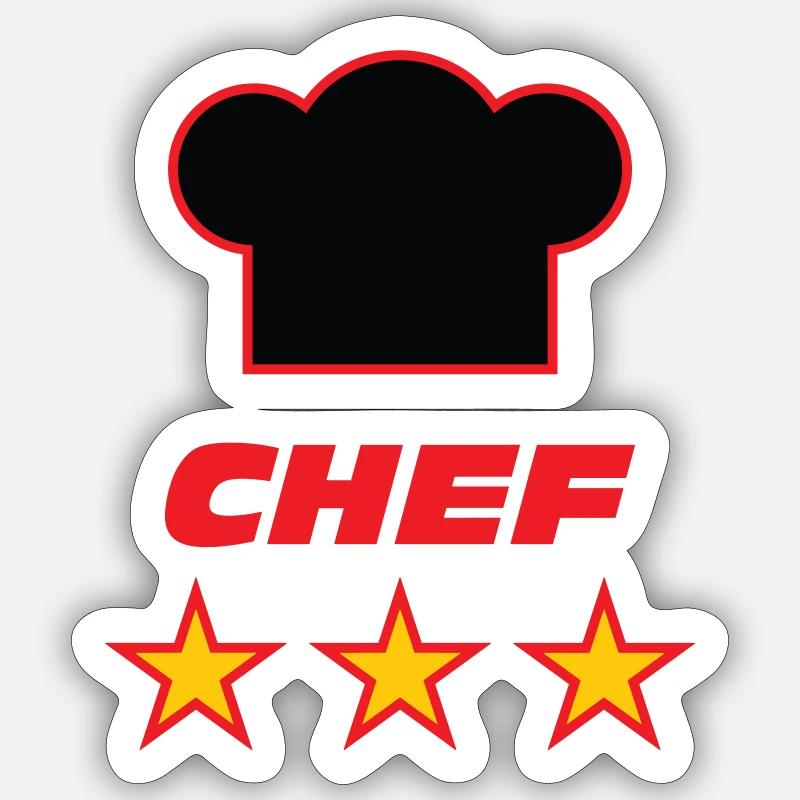Chef - Kitchen - Cook - Sticker size S (10 x 10 cm) - white matte