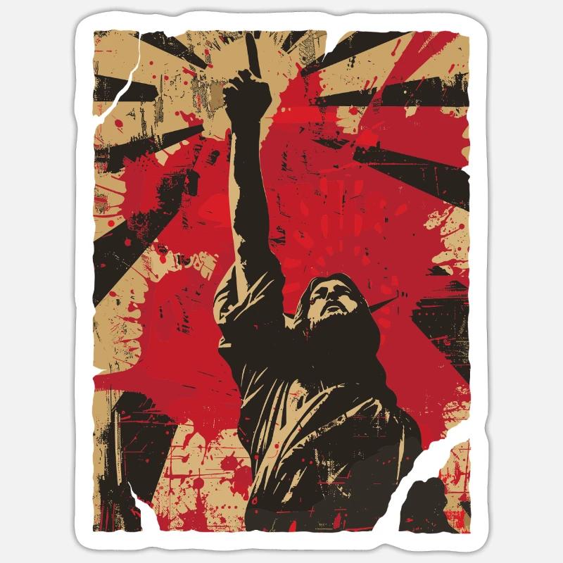 Aufstehende Faust Protest Sticker Größe S (10 x 10 cm)