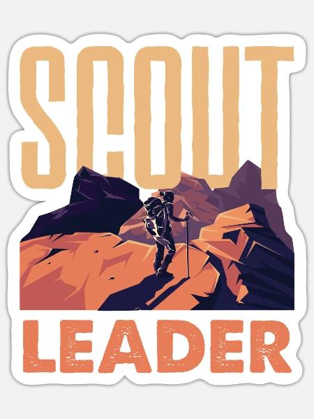 Pfadfinderleiter Scouting Troop Leader Hobby - Sticker Größe S (10 x 10 cm) - Mattweiß