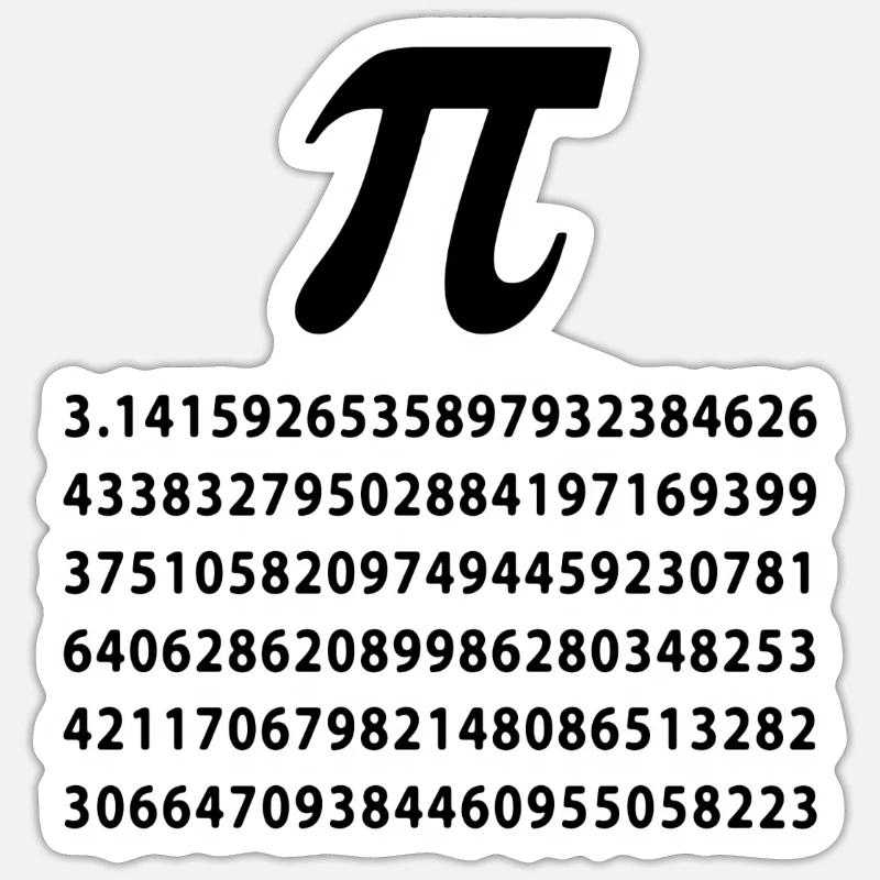 pi - Sticker size S (10 x 10 cm) - white matte