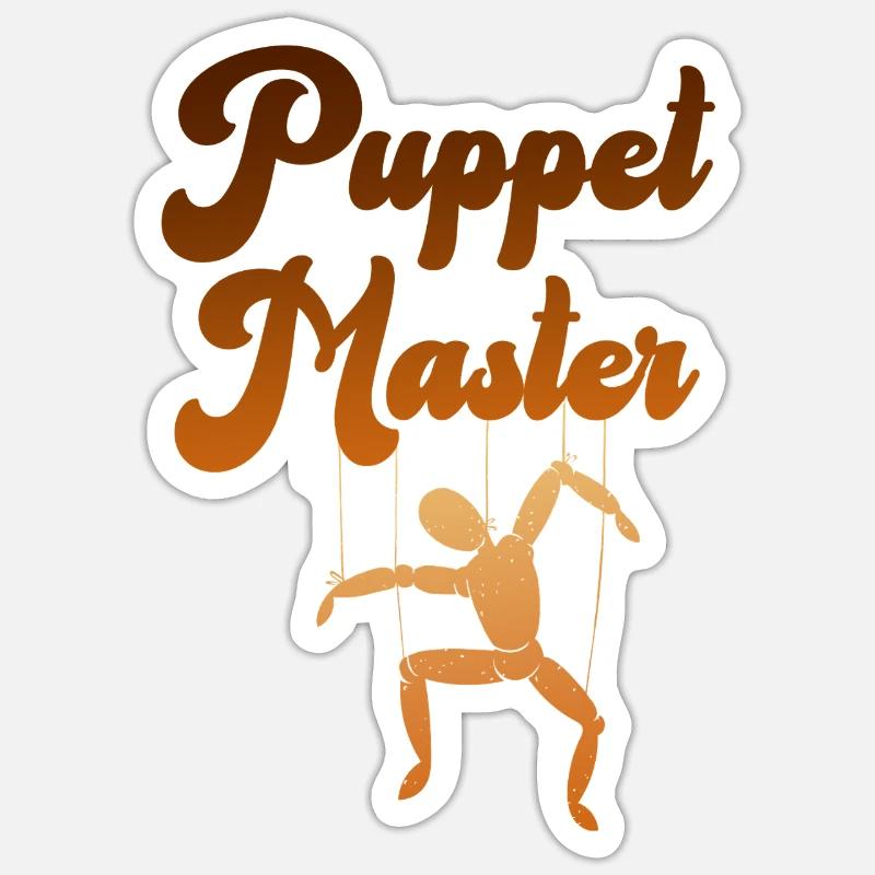 Puppet Master Silhouette - Sticker size S (10 x 10 cm) - white matte
