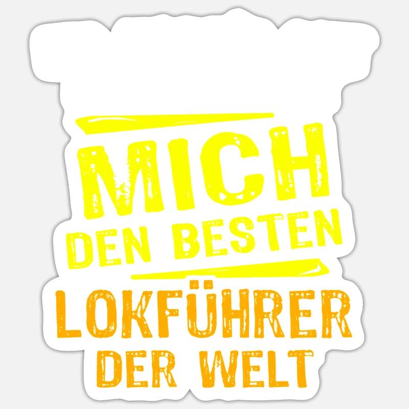 Train Driver Gift - Sticker size S (10 x 10 cm) - white matte