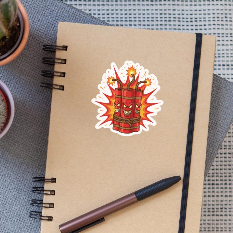 Exploding Dynamite Art Sticker size S (10 x 10 cm)