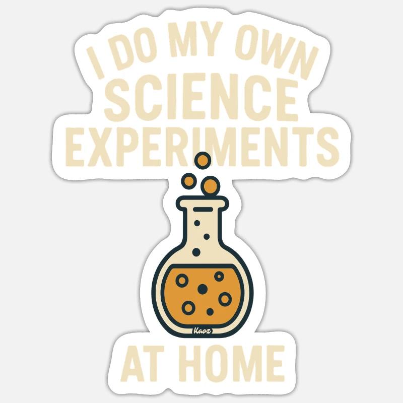 Self-contained science experiments at home Sticker size S (10 x 10 cm)