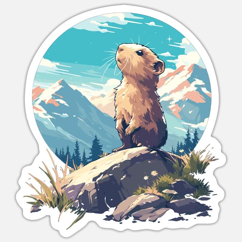Lemmings Lemming - Sticker size S (10 x 10 cm) - white matte